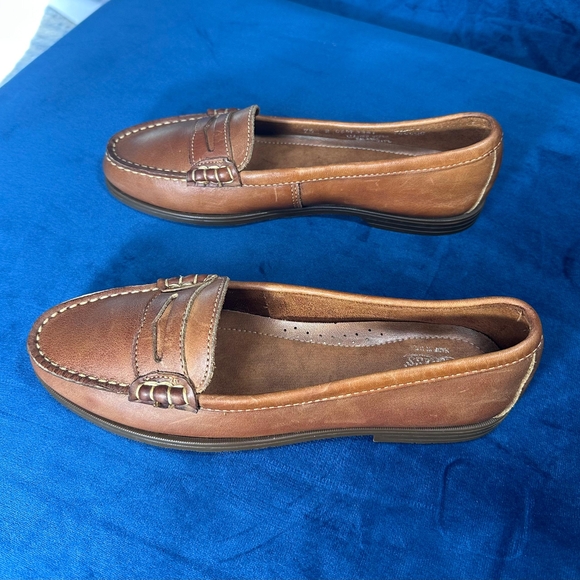 Vintage GH Bass & Co Penny Leather Loafer Shoes Brown Womens 7.5B made in USA - Picture 7 of 12